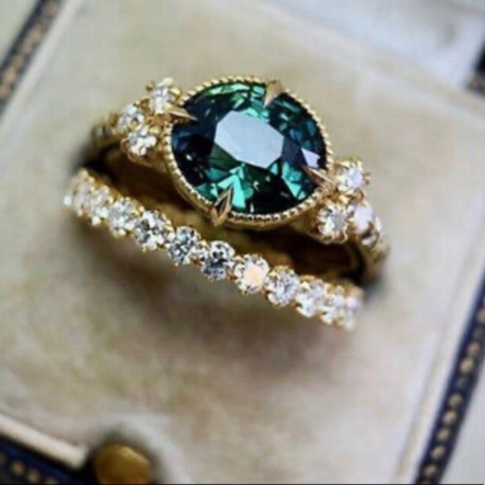 New 18k yellow gold plated Ring Set